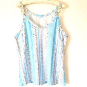 Tank Top With Gold Chain Accent